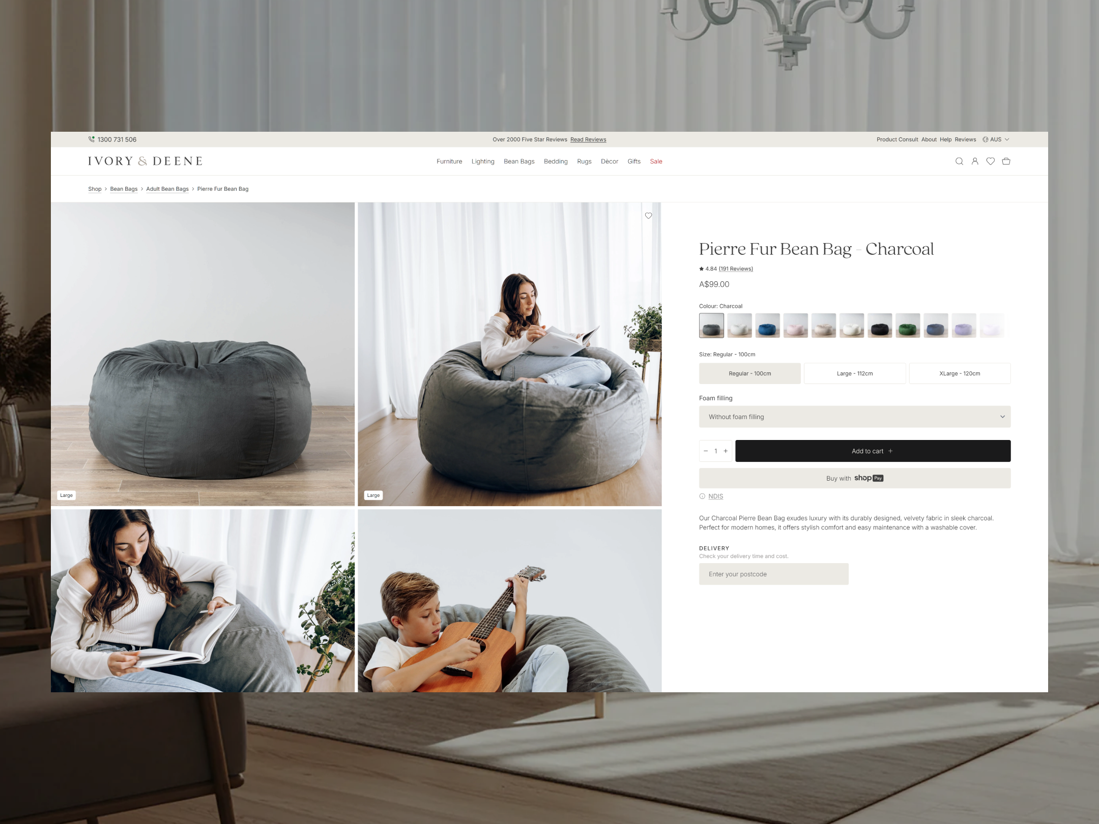 An image of Ivory & Deene's website'